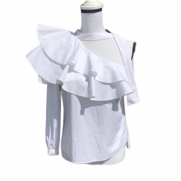Veronica Beard Gigi Ruffle Top Size 2